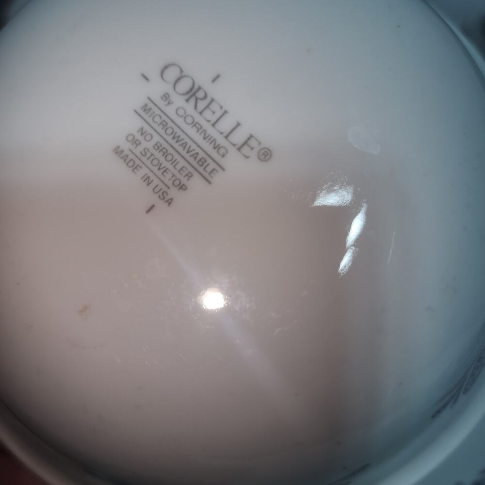 CORNING EUC BLUE HEARTS 4 PC DINNER SITTING BOWL LR PLATE SMP PLATE MUG - Picture 4 of 8